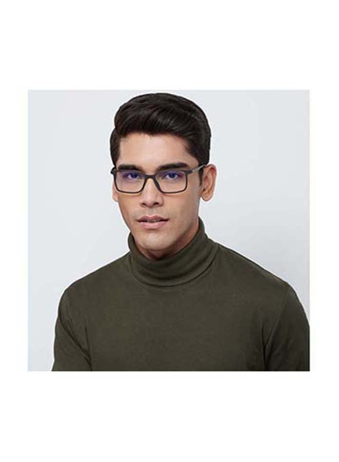 Lenskart Blu - Zero Power Full Rim Bluecut & Antiglare Rectangle Shape Computer Eyeglasses LB E13737 - 53mm - Black - Image 1