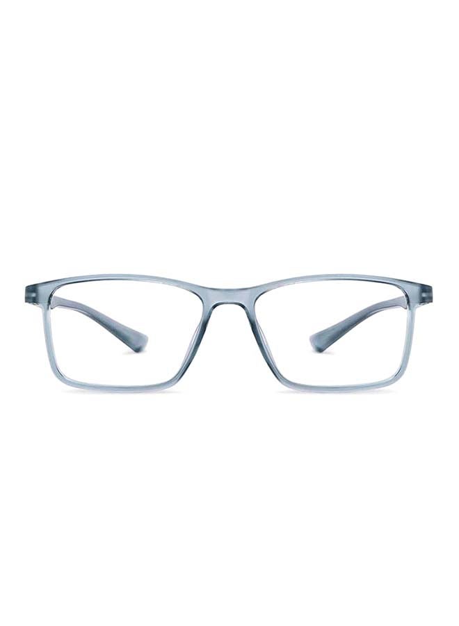 Lenskart Blu - Zero Power Full Rim Bluecut & Antiglare Rectangle Shape Computer Eyeglasses LB E14242 - 52mm - Grey - Image 1