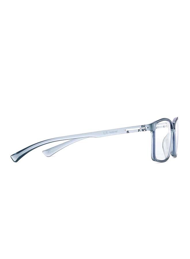 Lenskart Blu - Zero Power Full Rim Bluecut & Antiglare Rectangle Shape Computer Eyeglasses LB E14242 - 52mm - Grey - Image 1