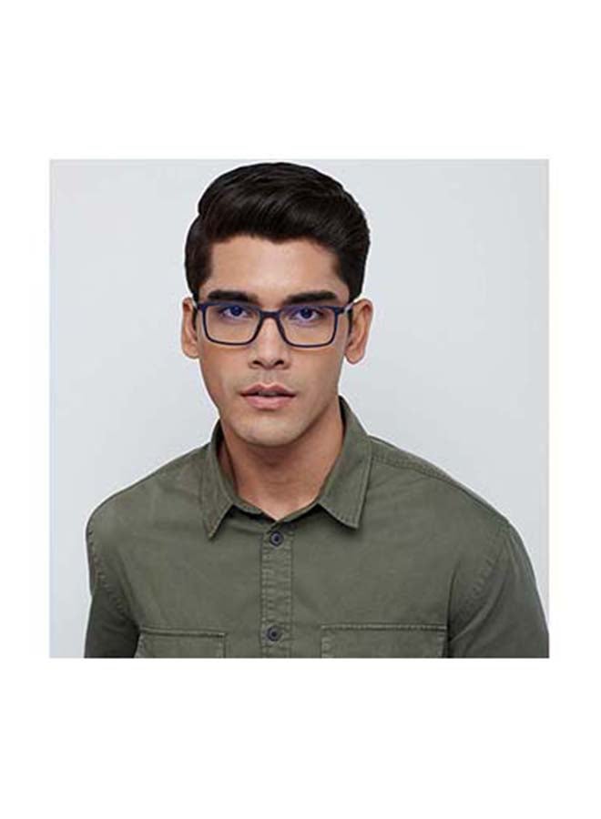 Lenskart Blu Zero Power Full Rim Bluecut & Antiglare Rectangle Shape Computer Eyeglasses LB E13737 - 53mm - Blue  - Image 4