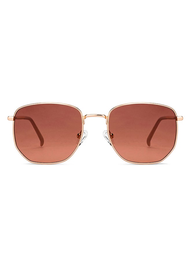 John Jacobs - Women's JJ Tints Full Rim Hexagon Frame Polarized & UV Protected Sunglasses JJ S12807S - 51mm - Gold - Image 1