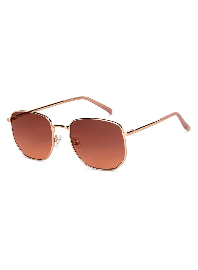 John Jacobs - Women's JJ Tints Full Rim Hexagon Frame Polarized & UV Protected Sunglasses JJ S12807S - 51mm - Gold - Image 1