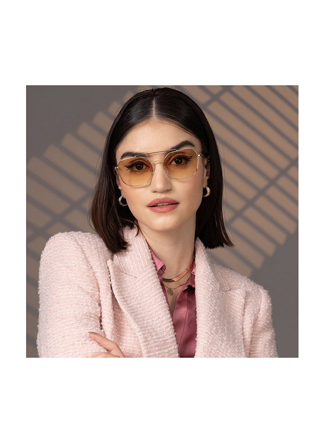 John Jacobs - Women's JJ Tints Full Rim Hexagon Frame Polarized & UV Protected Sunglasses JJ S12807S - 51mm - Gold - Image 1