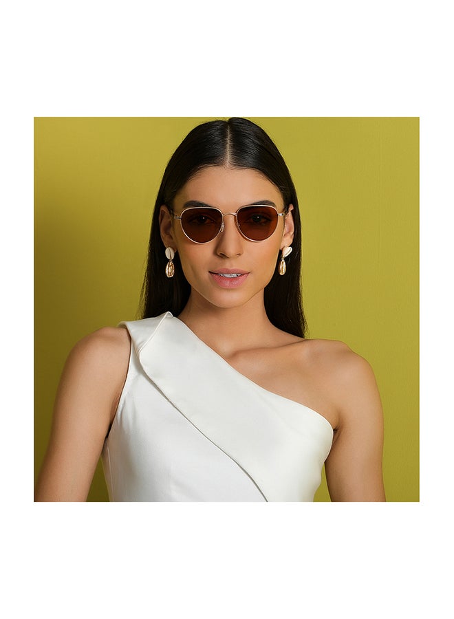 John Jacobs JJ Tints Full Rim Aviator Frame Polarized & UV Protected Sunglasses JJ S12502 - 53mm - Gold  - Image 3