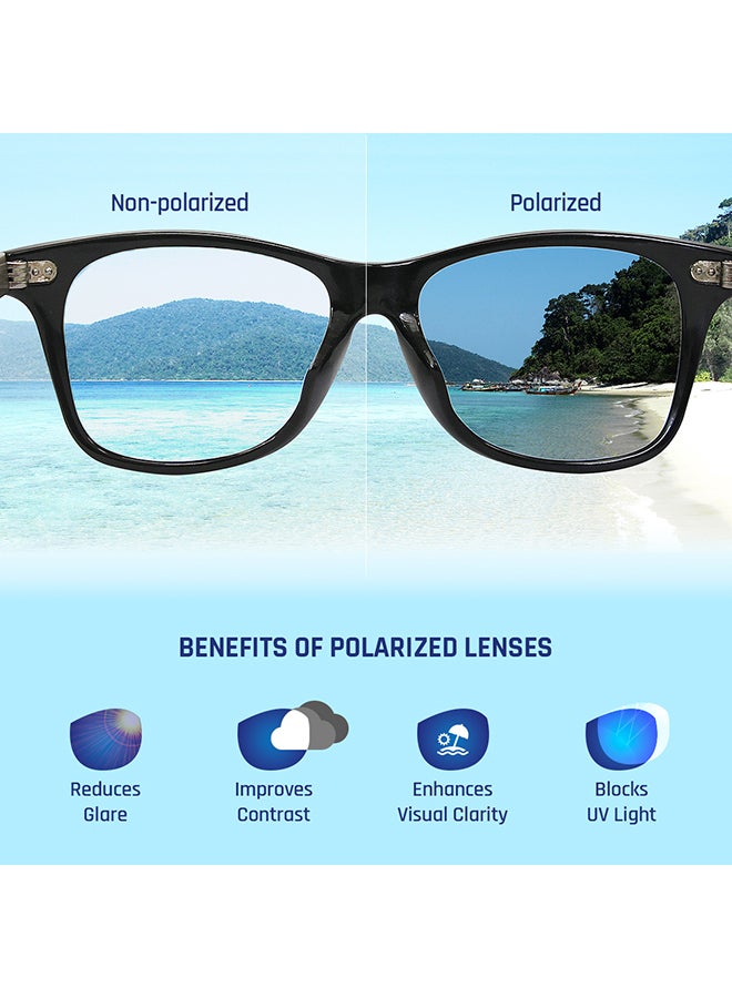 John Jacobs - JJ Tints Full Rim Round Frame Polarized & UV Protected Sunglasses JJ S12432 - 50mm - Transparent - Image 1