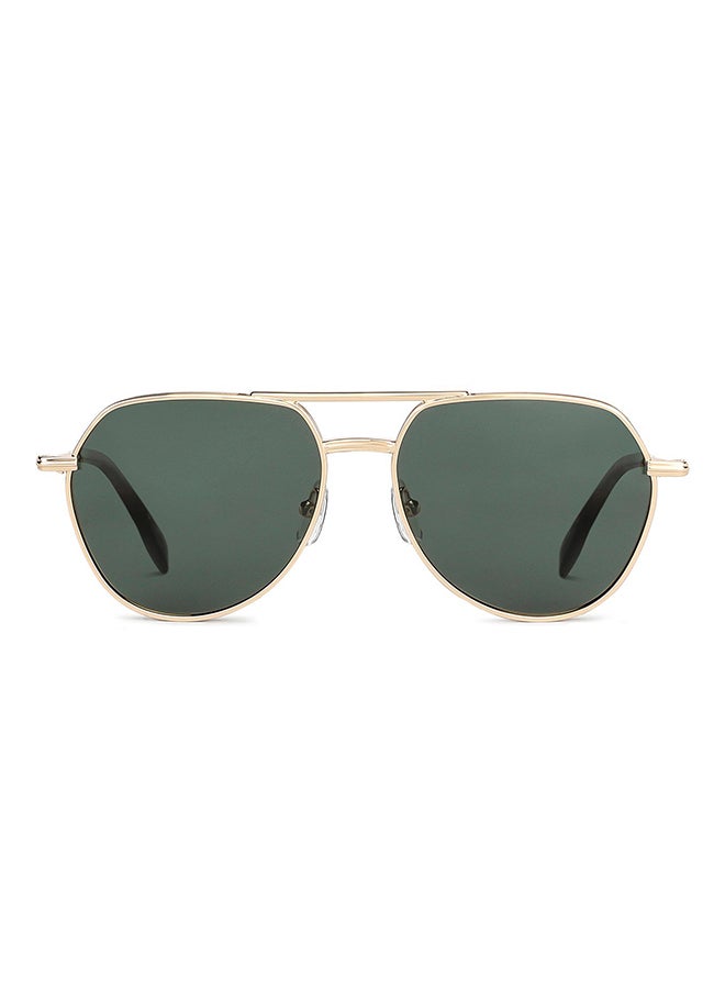 John Jacobs JJ Tints Full Rim Aviator Frame Polarized & UV Protected Sunglasses JJ S11123 - 56mm - Gold  - Image 1