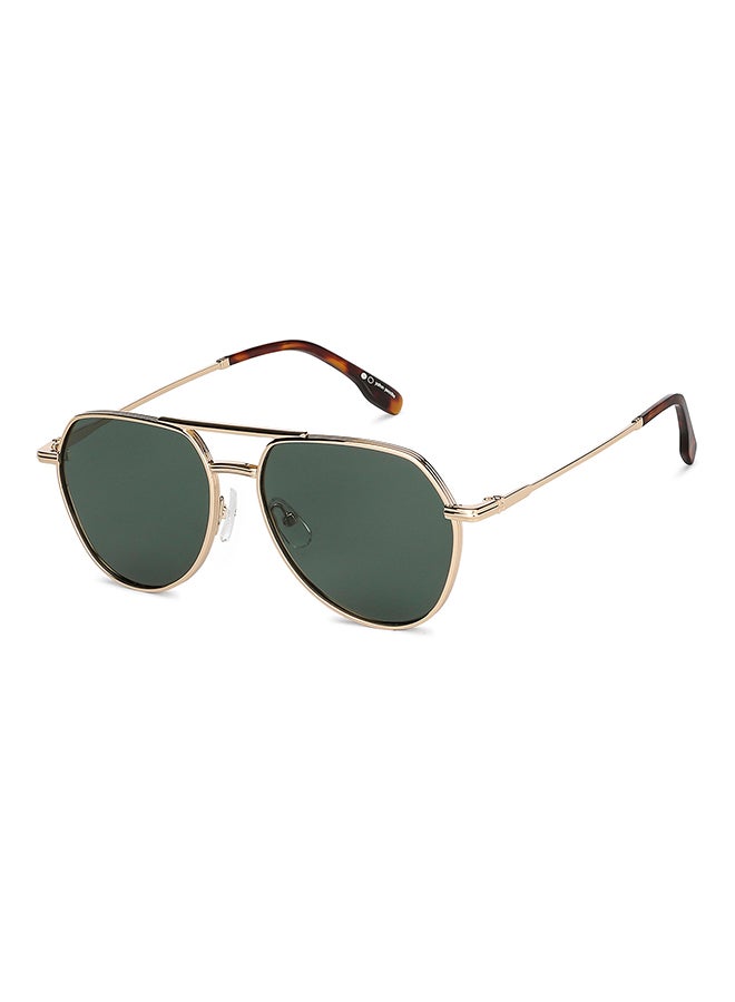 John Jacobs JJ Tints Full Rim Aviator Frame Polarized & UV Protected Sunglasses JJ S11123 - 56mm - Gold  - Image 2