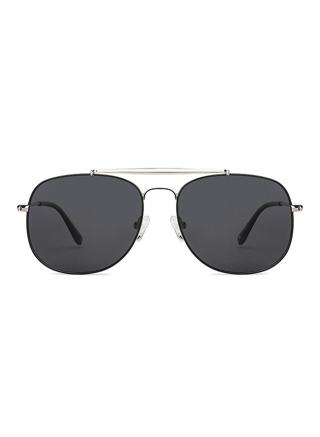 John Jacobs - JJ Tints Full Rim Square Frame Polarized & UV Protected Sunglasses JJ S13076 - 57mm - Silver - Image 1