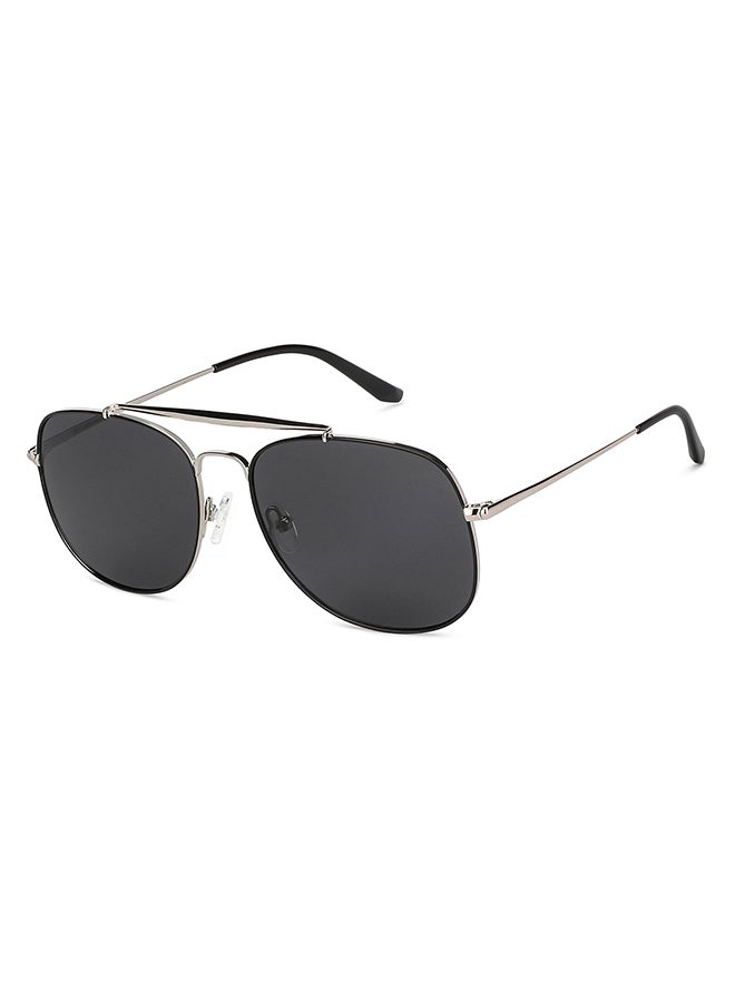 John Jacobs - JJ Tints Full Rim Square Frame Polarized & UV Protected Sunglasses JJ S13076 - 57mm - Silver - Image 1