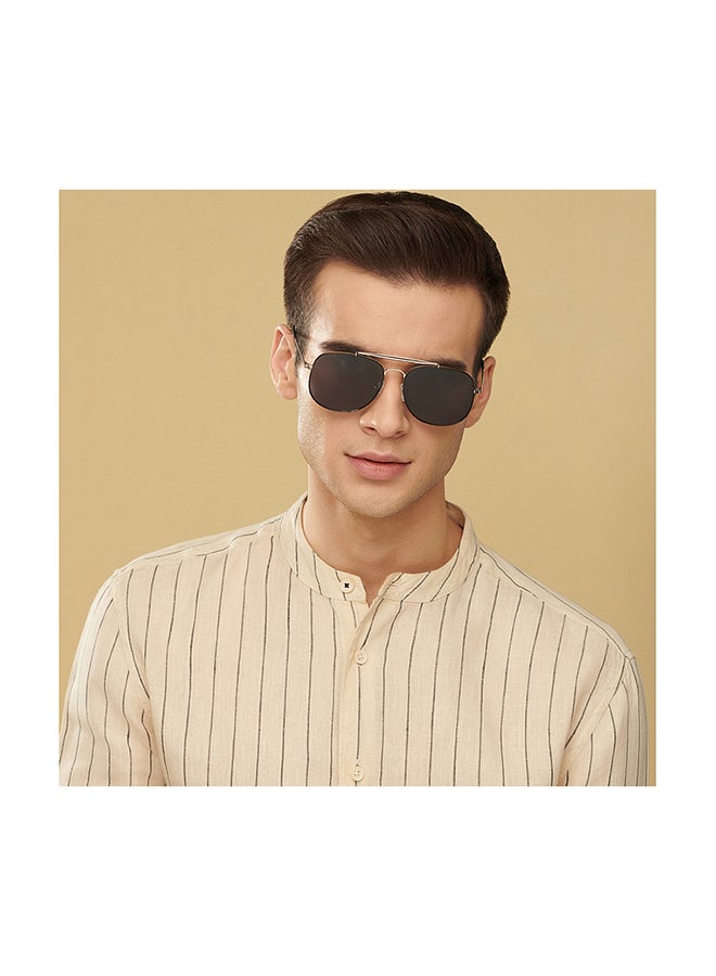 John Jacobs - JJ Tints Full Rim Square Frame Polarized & UV Protected Sunglasses JJ S13076 - 57mm - Silver - Image 1