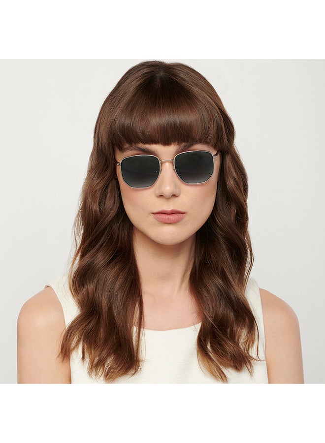 John Jacobs JJ Tints Full Rim Hexagon Frame Polarized & UV Protected Sunglasses JJ S12807S - 51mm - Grey  - Image 3
