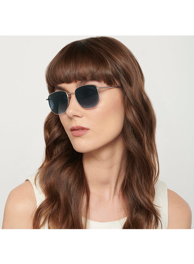 John Jacobs JJ Tints Full Rim Hexagon Frame Polarized & UV Protected Sunglasses JJ S12807S - 51mm - Grey  - Image 4