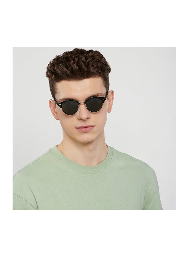 John Jacobs JJ Tints Full Rim Clubmaster Frame Polarized & UV Protected Sunglasses JJ S13089S - 47mm - Gold - Image 3