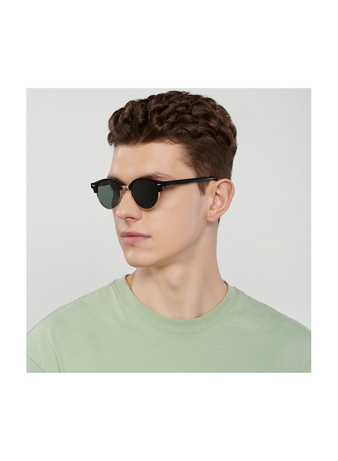 John Jacobs JJ Tints Full Rim Clubmaster Frame Polarized & UV Protected Sunglasses JJ S13089S - 47mm - Gold - Image 4