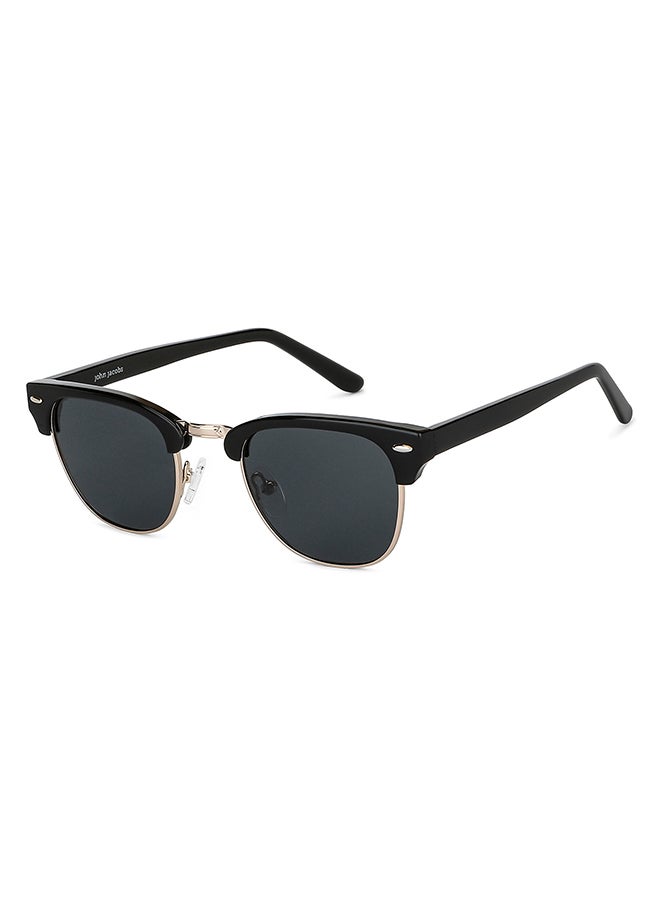 John Jacobs JJ Tints Full Rim Clubmaster Frame Polarized & UV Protected Sunglasses JJ S13088S - 46mm - Black  - Image 2