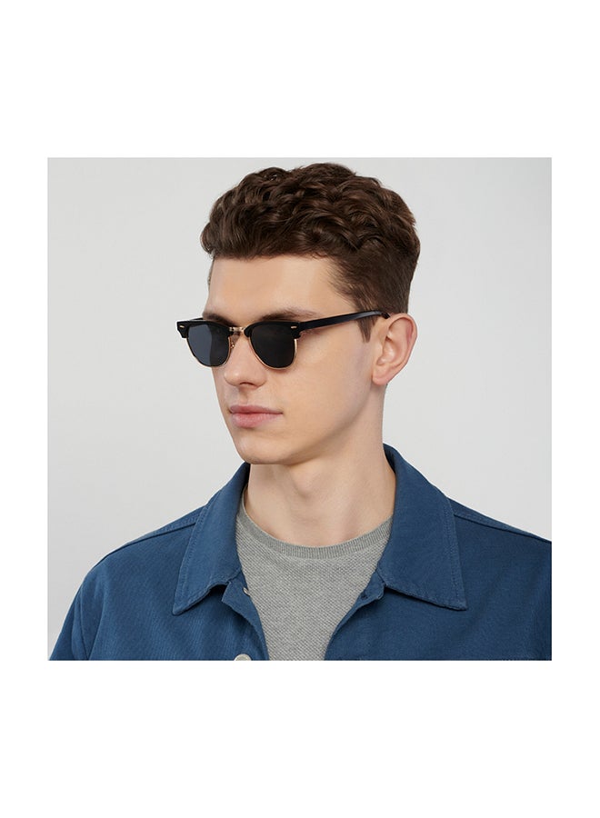John Jacobs JJ Tints Full Rim Clubmaster Frame Polarized & UV Protected Sunglasses JJ S13088S - 46mm - Black  - Image 4