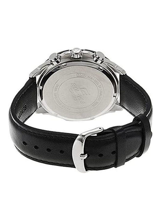 CASIO Men's Leather Analog Buckle Watch EFR-539L-7CUDF - Image 2