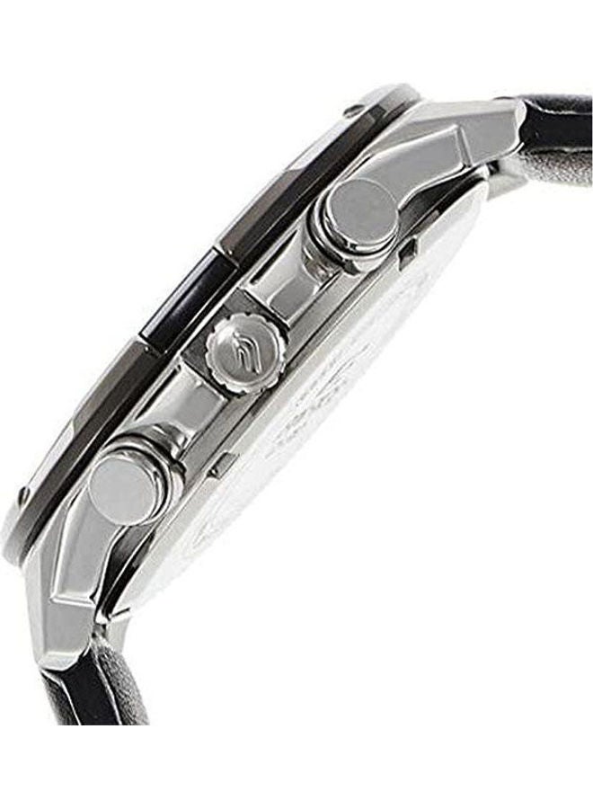 CASIO Men's Leather Analog Buckle Watch EFR-539L-7CUDF - Image 3