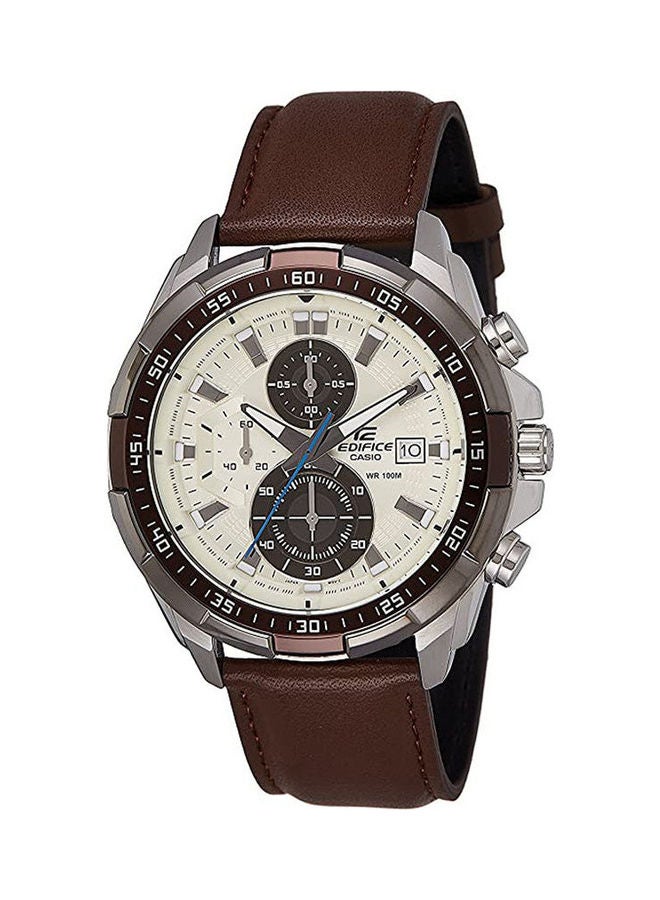 كاسيو ساعة جلدية انالوج بمشبك EFR-539L-7BV - Image 1