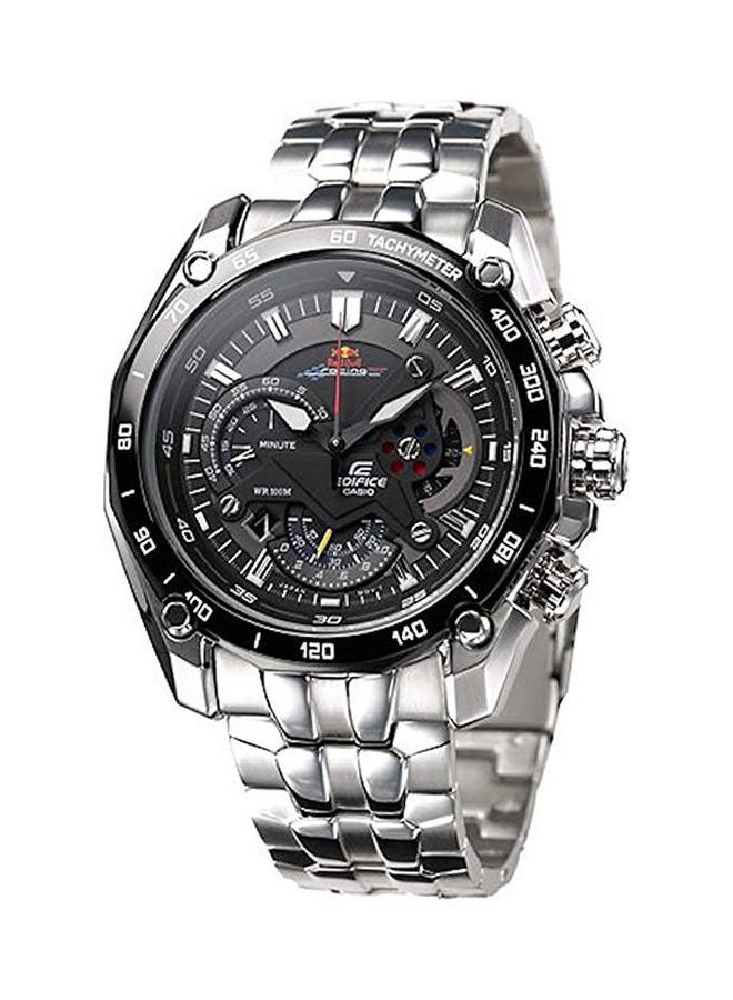 CASIO - Men's Stainless Steel Analog Clasp Watch EF-550RBSP-1AVDR - Image 1