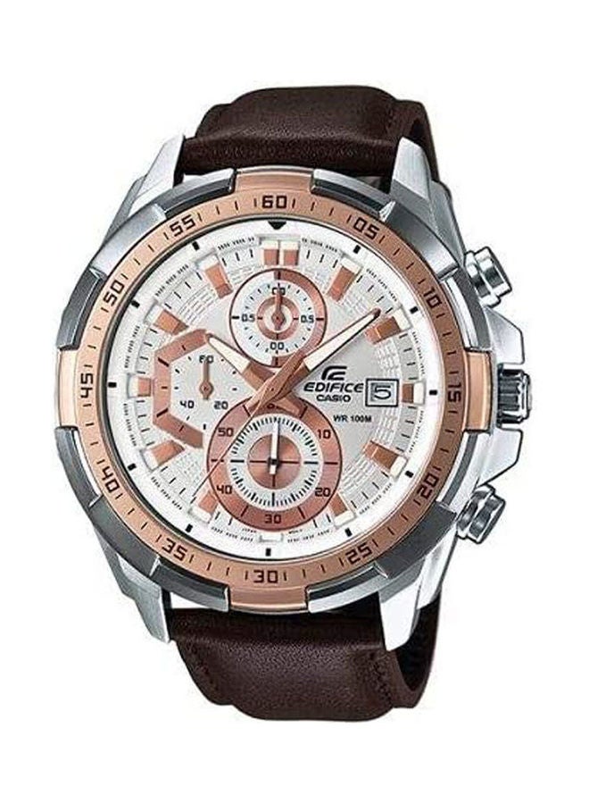 كاسيو ساعة جلدية بإبزيم تناظري EFR539L-7ADF - Image 1