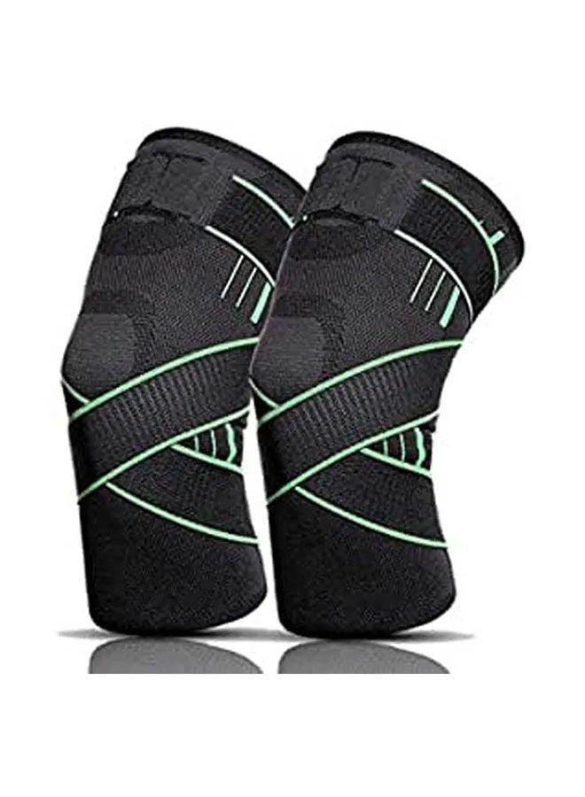 Generic 2 Pcs Compression Knee Brace Sleeves Sport Protective Knee Pads Breathable Knee Support For Running Basketball Cross 