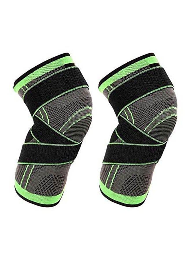ماركة غير محددة 2Pcs Compression Knee Sleeve Relief Arthritis Pain Knee Brace Support Sports Knee Pads L  - Image 1