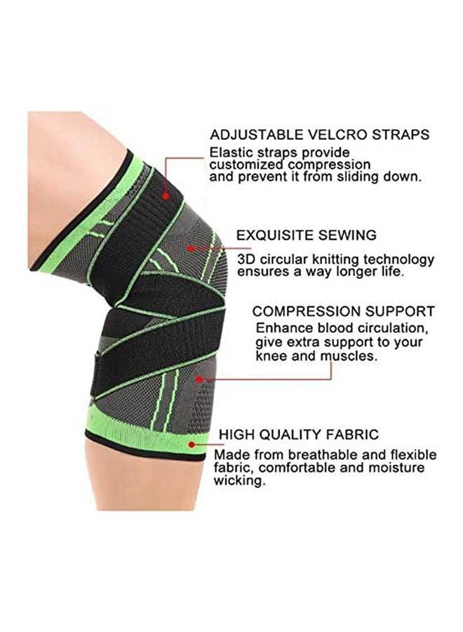 ماركة غير محددة 2Pcs Compression Knee Sleeve Relief Arthritis Pain Knee Brace Support Sports Knee Pads L  - Image 2