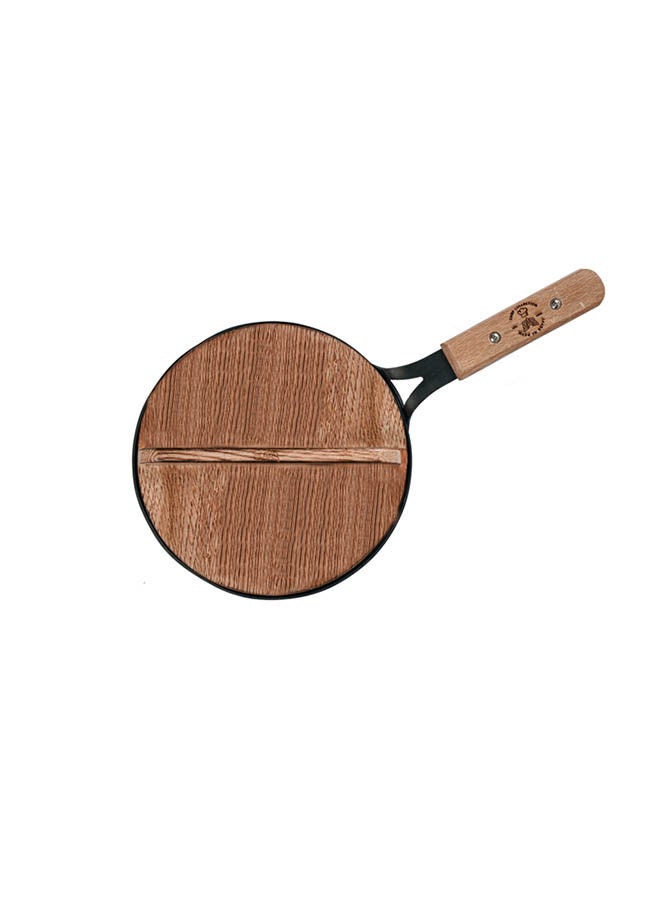 SAS - Carbon Steel Frying Pan With Wooden Hand Black 24cm - Image 1