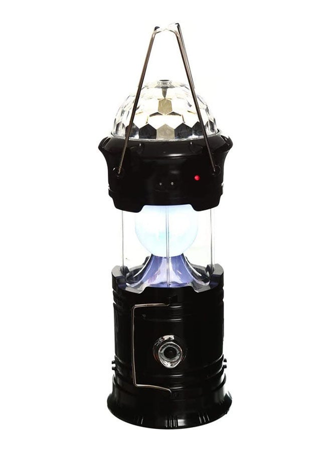 Sh-5802 Rechargeable 3 In 1 Rotating Magic Effect Ball, Portable Camping Outdoor Led And Lantern Light Torch 