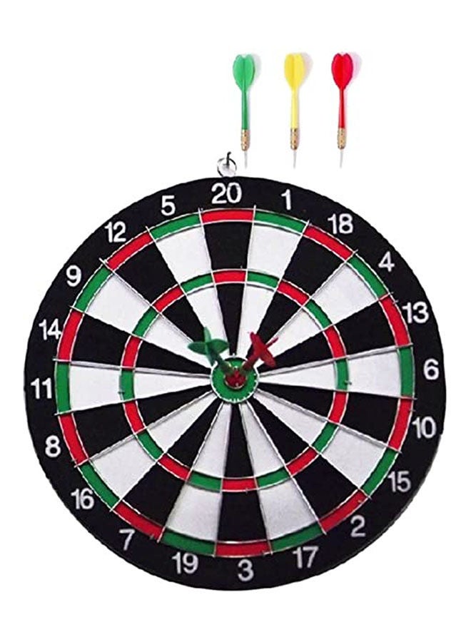 Generic - Tournament Steel Wire Dart Board Double Sided Hanging Dart Game Four Darts Set 12inch - Image 1