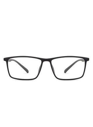 Zero Power Bluecut & Antiglare Rectangular Shape Computer Eyeglasses LB E14255 - Lens Size: 53mm - Black - v1652177391/N53260607A_1