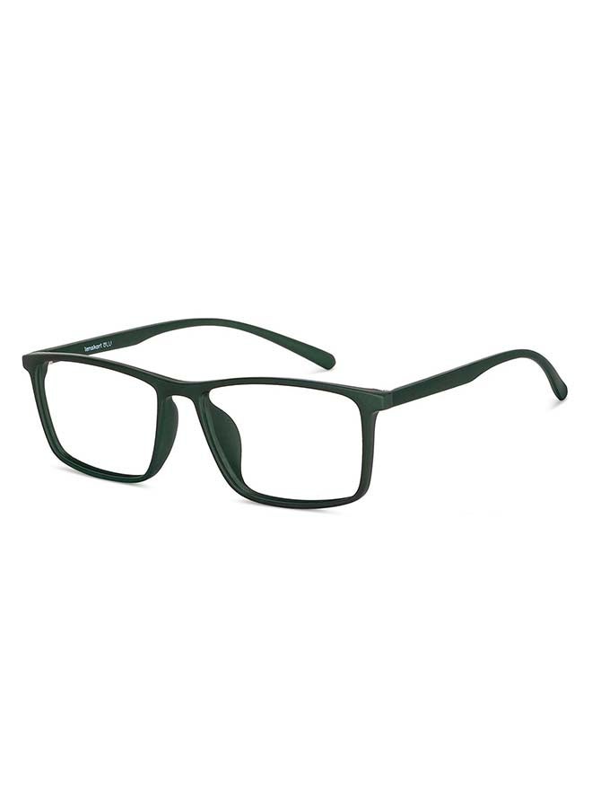 Lenskart Blu - Zero Power Bluecut & Antiglare Rectangular Shape Computer Eyeglasses LB E14255 - Lens Size: 53mm - Green - Image 1
