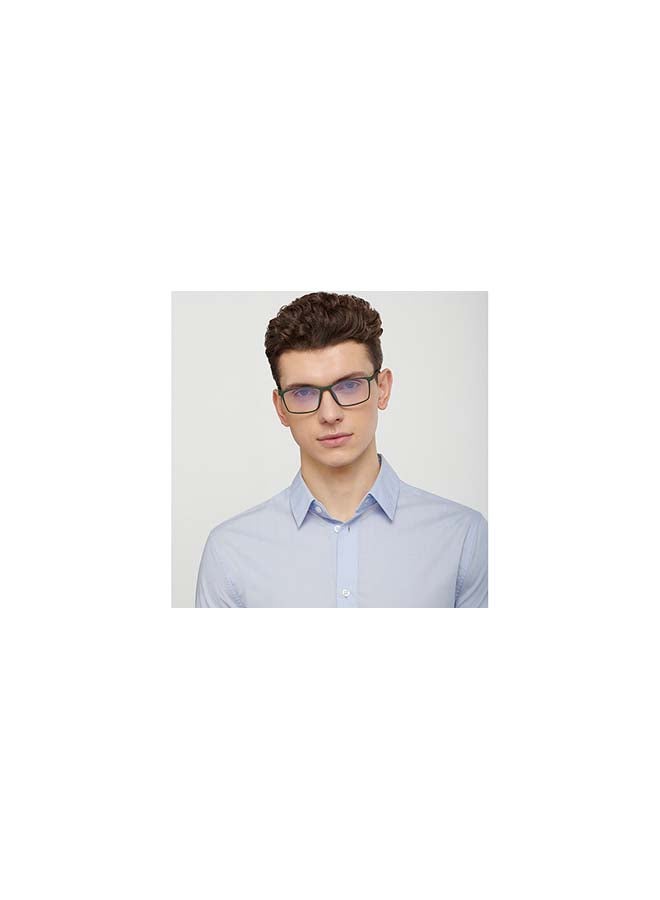 Lenskart Blu - Zero Power Bluecut & Antiglare Rectangular Shape Computer Eyeglasses LB E14255 - Lens Size: 53mm - Green - Image 1