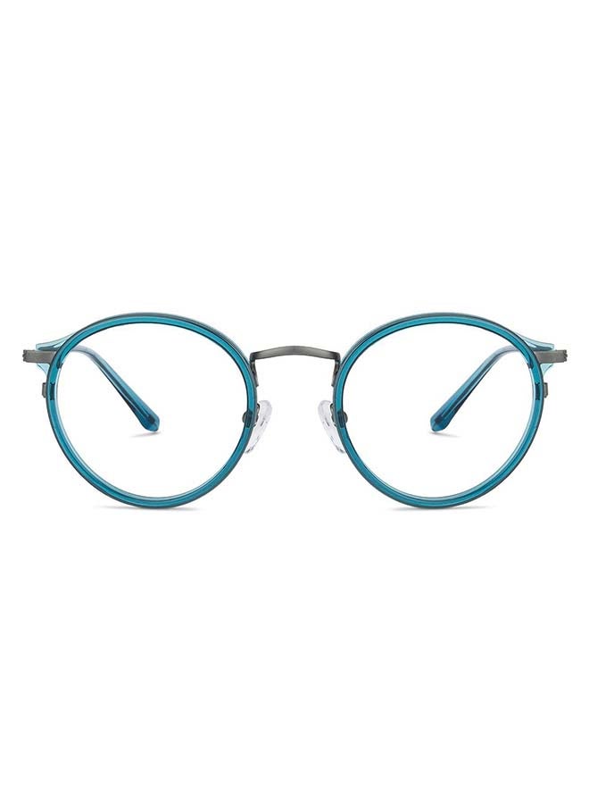 Lenskart Blu - Zero Power Blue Cut & Antiglare Round Shape Computer Eyeglasses LB E13530 - Lens Size: 48mm - Grey - Image 1