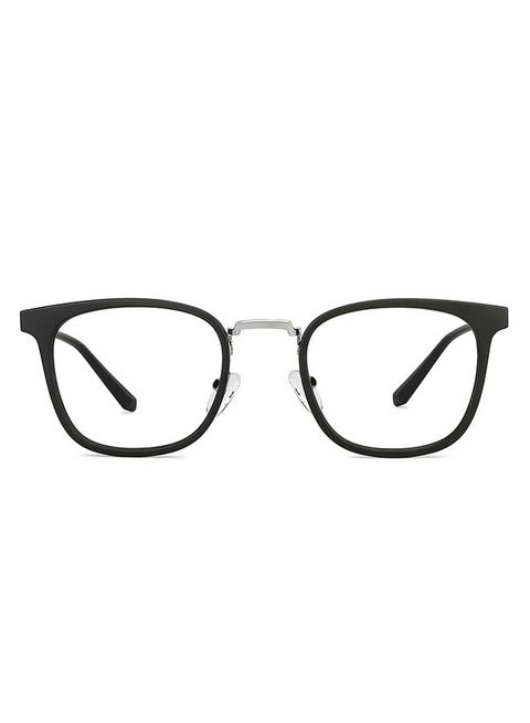 Zero Power Blue Cut & Antiglare Square Shape Computer Eyeglasses LB E13529 - Lens Size: 49mm - Grey