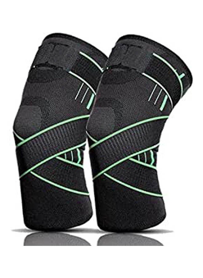 ماركة غير محددة 2 Pcs Compression Knee Brace Sleeves Sport Protective 