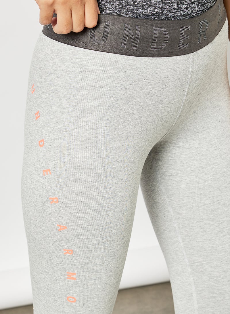 UNDER ARMOUR - Favorite Graphic Running Leggings Grey - Image 1