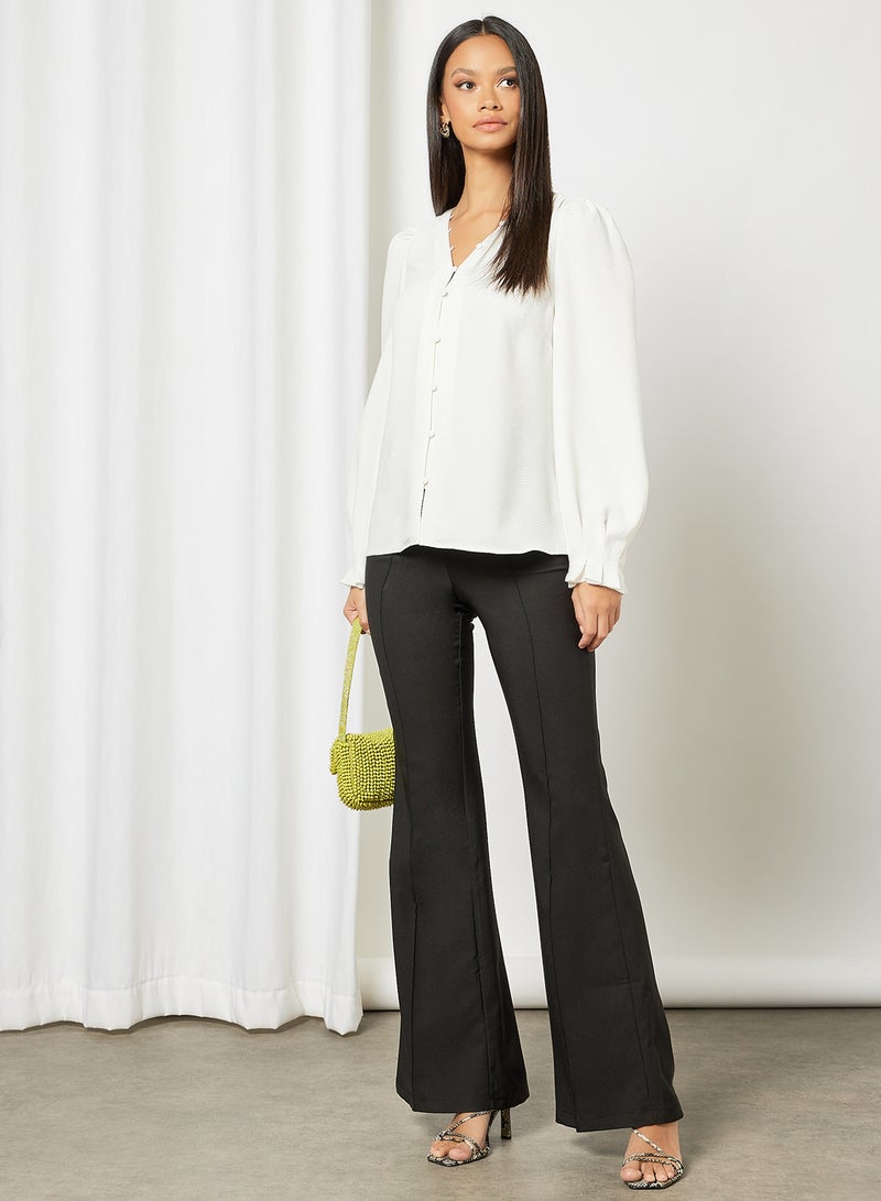 Ted Baker - Classic V Neck Blouse White - Image 1