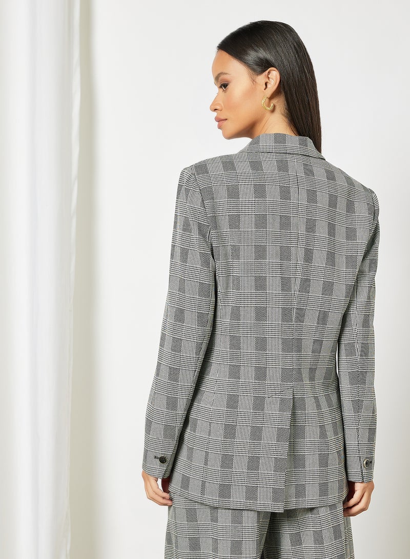 Ted Baker - Kyria Longline Checked Blazer Black - Image 1