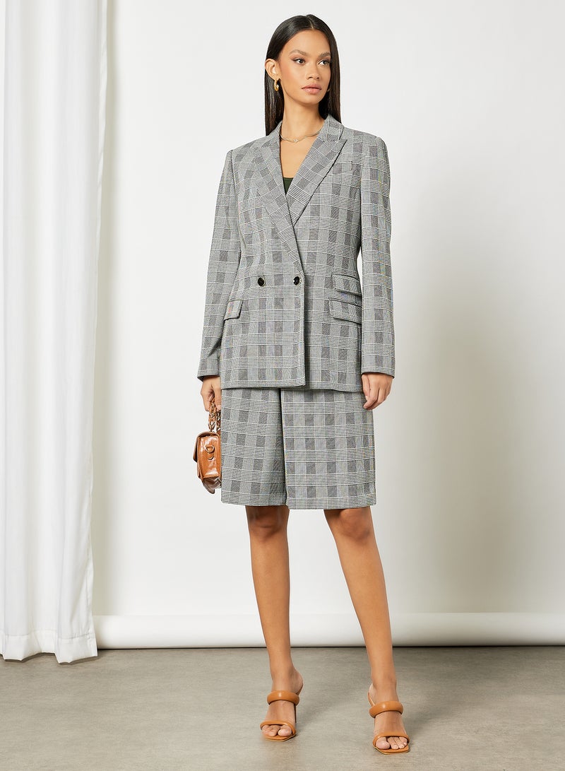 Ted Baker - Kyria Longline Checked Blazer Black - Image 1