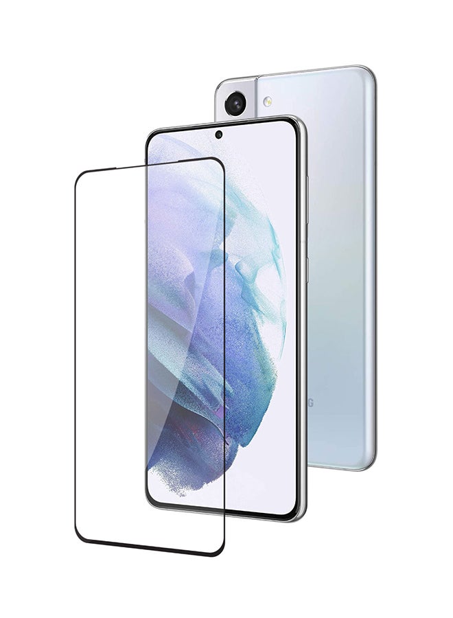 هايفن لاصقة حماية للشاشة من الزجاج المقوى متوافقة مع الغطاء لهاتف سامسونج S21 شفاف - Image 2