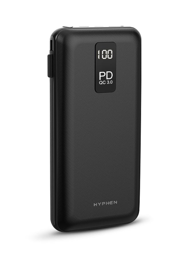 HYPHEN - X Series PD Powerbank 20K MAH - Type-C + Micro USB - Black - Image 1