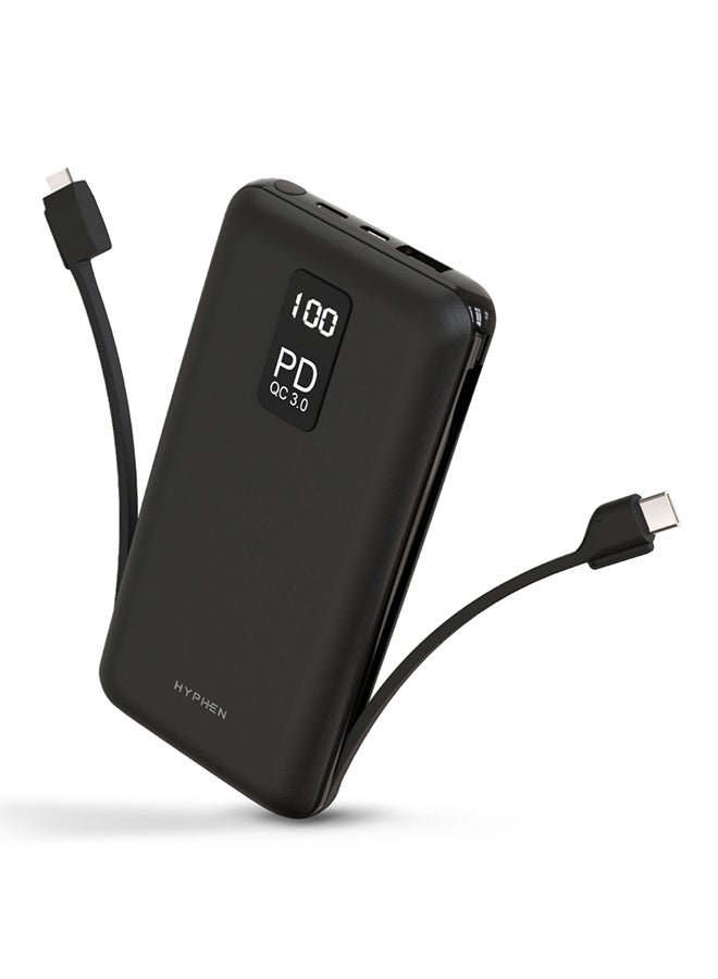 HYPHEN - X Series PD Powerbank 20K MAH - Type-C + Micro USB - Black - Image 1