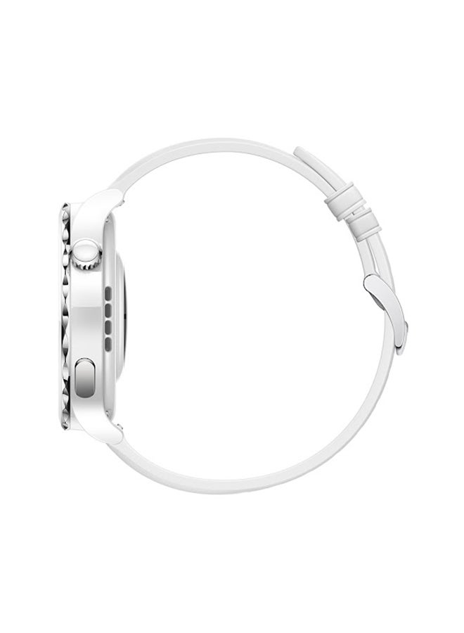 HUAWEI Watch GT 3 Pro SmartWatch Ceramic Case And Leather Strap 43mm White  - Image 5