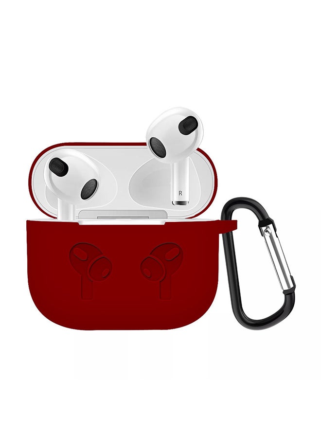 MARGOUN Protective Shockproof Silicone Case Cover for Apple AirPods 3rd Generation Red