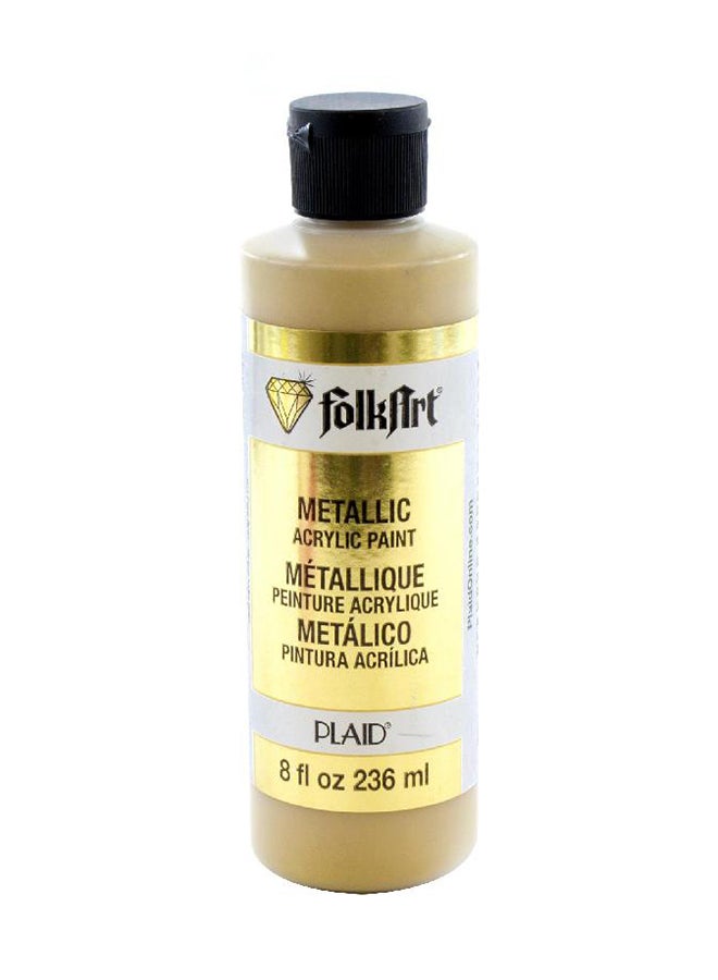 PLAID FolkArt Metallic Acrylic Paint Yellow