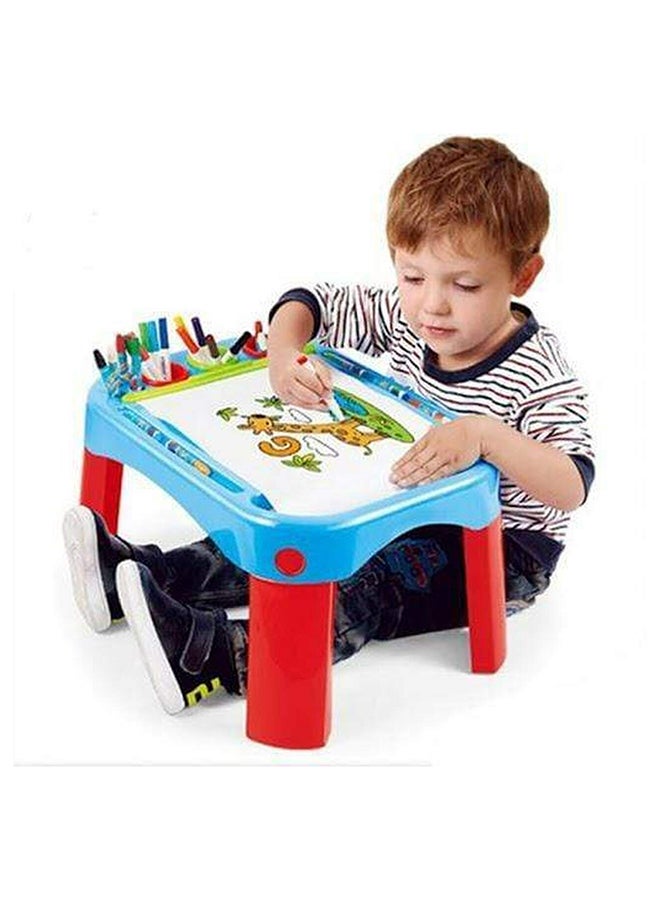 هاو شيانغ لوح كتابة تعليمي للمكتب مع 12 لونا ولفافة ورق - Image 2