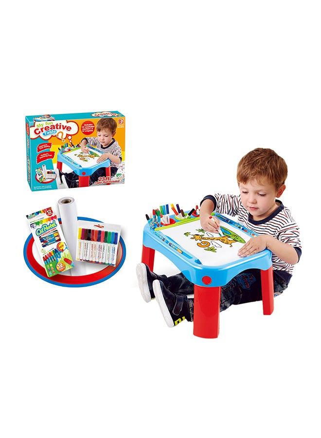 هاو شيانغ لوح كتابة تعليمي للمكتب مع 12 لونا ولفافة ورق - Image 1