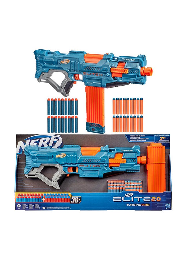 NERF - Elite 2.0 Turbine Cs-18 Motorized Blaster, 36 Official Darts, 18-Dart Clip, Tactical Rails, Barrel Attachment Point - Image 1